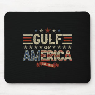 Retro Gulf of US America Est 2025 American Flag G Mousepad
