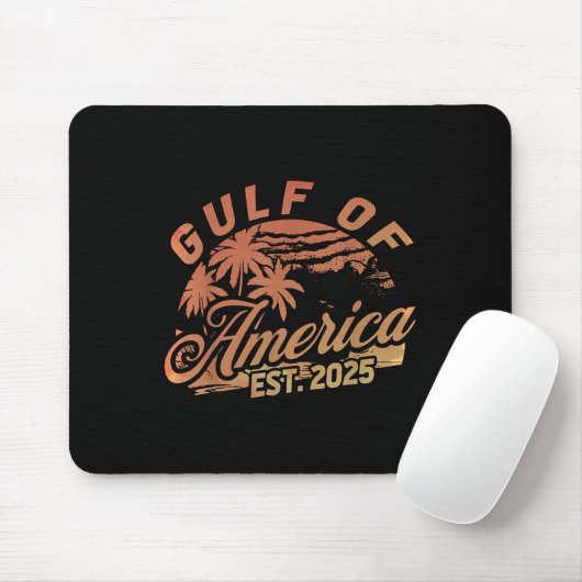 Retro Gulf of US America Est 2025 American Flag G Mousepad (Mit Mouse)