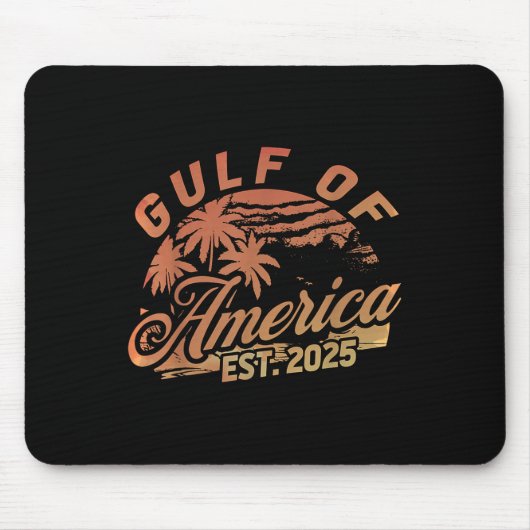 Retro Gulf of US America Est 2025 American Flag G Mousepad (Vorne)
