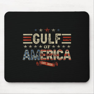 Retro Gulf of US America Est 2025 American Flag G Mousepad
