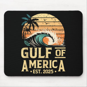 Retro Gulf of US America Est 2025 American Flag G Mousepad