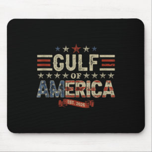 Retro Gulf of US America Est 2025 American Flag G Mousepad