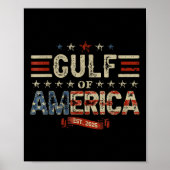 Retro Gulf of US America Est 2025 American Flag G Poster (Vorne)