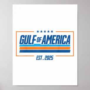 Retro Gulf of US America Est 2025 American Flag G Poster