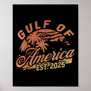 Retro Gulf of US America Est 2025 American Flag G Poster
