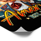 Retro Gulf of US America Est 2025 American Flag G Poster (Ecke)