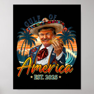 Retro Gulf of US America Est 2025 American Flag G Poster