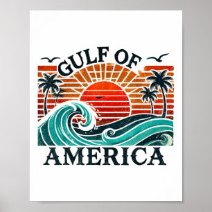 Retro Gulf of US America Est 2025 American Flag G Poster