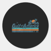 Retro Gulf of US America Est 2025 American Flag G Runder Aufkleber (Vorderseite)