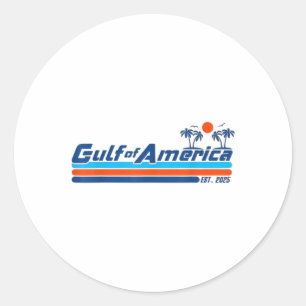 Retro Gulf of US America Est 2025 American Flag G Runder Aufkleber