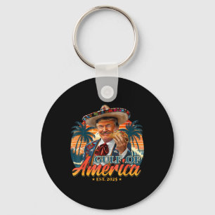 Retro Gulf of US America Est 2025 American Flag G Schlüsselanhänger