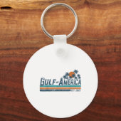 Retro Gulf of US America Est 2025 American Flag G Schlüsselanhänger (Vorderseite)
