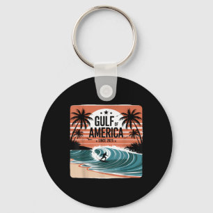 Retro Gulf of US America Est 2025 American Flag G Schlüsselanhänger