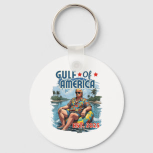 Retro Gulf of US America Est 2025 American Flag G Schlüsselanhänger
