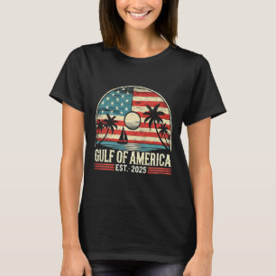 Retro Gulf of US America Est 2025 American Flag G T-Shirt
