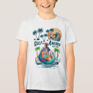 Retro Gulf of US America Est 2025 American Flag G Tri-Blend Shirt