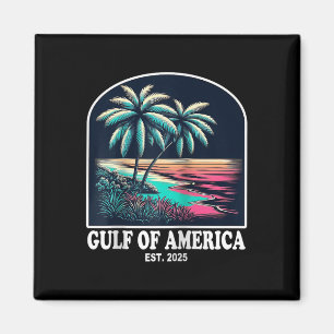 Retro Gulf of US America Est 2025 American Flag J Magnet