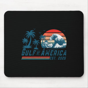 Retro Gulf of US America Est 2025 American Flag L Mousepad