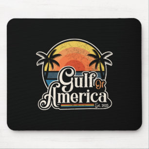 Retro Gulf of US America Est 2025 American Flag L Mousepad