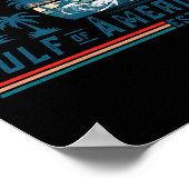 Retro Gulf of US America Est 2025 American Flag L Poster (Ecke)