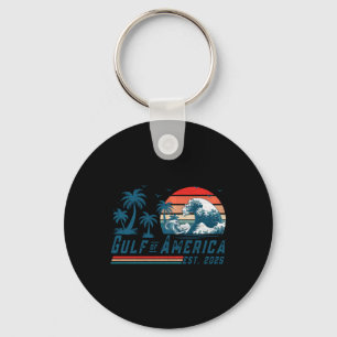 Retro Gulf of US America Est 2025 American Flag L Schlüsselanhänger