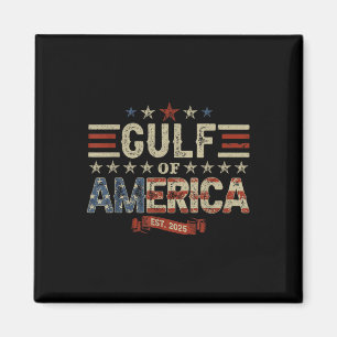 Retro Gulf of US America Est 2025 American Flag Magnet