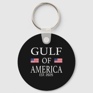 Retro Gulf of US America Est 2025 American Flag Schlüsselanhänger