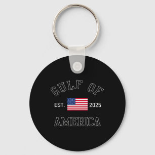 Retro Gulf of US America Est 2025 American Flag Schlüsselanhänger