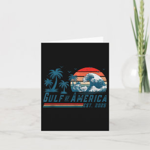 Retro Gulf of US America Est 2025 American Flag T Karte