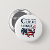 Retro Gulf of US America Funny Golf of Mexico Jul Button (Vorne & Hinten)