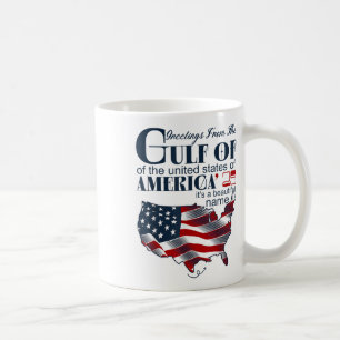 Retro Gulf of US America Funny Golf of Mexico Jul Kaffeetasse