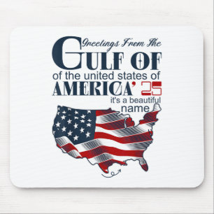 Retro Gulf of US America Funny Golf of Mexico Jul Mousepad