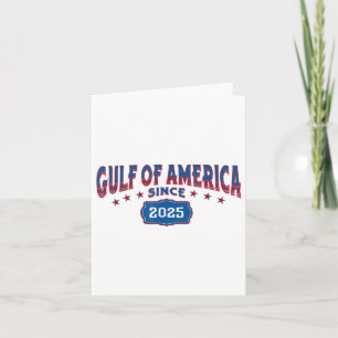 Retro Gulf of US America seit 2025 US Flag Golf Karte
