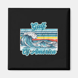 Retro Gulf of US America Wave Mexico Trump Patrio Magnet