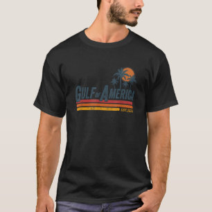 Retro Gulf of USA America Est 2025 American Flag G T-Shirt