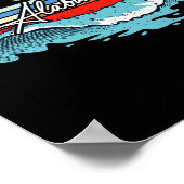 Retro Gulf Shows Strand Alabama Surfboard Beach Poster (Ecke)