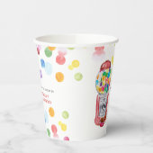 Retro-Gumball-Maschine | KINDERGEBURTSTAG PARTY Pappbecher (Links)