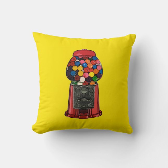 Retro-Gummiballmaschine Kissen (Vorderseite)