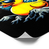 Retro-Gummiente Sonnenbrille Bergsteigen Camping  Poster (Ecke)