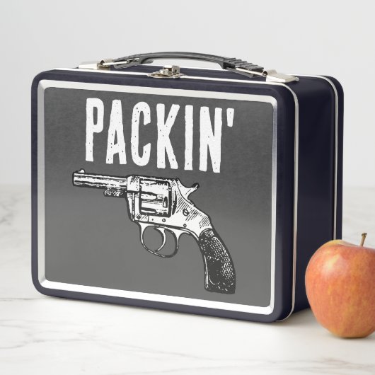 RETRO GUN 1ST AMMENDMENT PACKUNG' METAL LUNCHBOX (Beispiel)