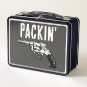 RETRO GUN 1ST AMMENDMENT PACKUNG' METAL LUNCHBOX (Vorderseite)