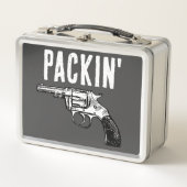 RETRO GUN 1ST AMMENDMENT PACKUNG' METAL LUNCHBOX (Vorderseite)
