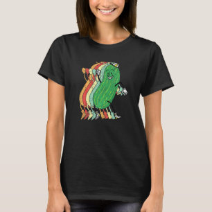 Retro Gurken Gemüse Pflanze Vegetarisch Vegan   T-Shirt