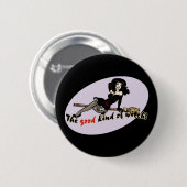 Retro Gute Art Hexe Button (Vorne & Hinten)