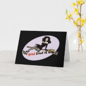 Retro Gute Art Hexe Karte (Gelbe Blume)