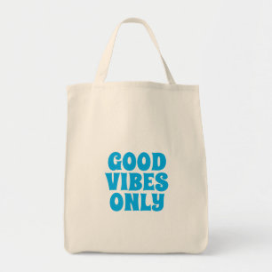 Retro-Gute-Laune-Tasche Nur Blaue Ästhetik Tragetasche