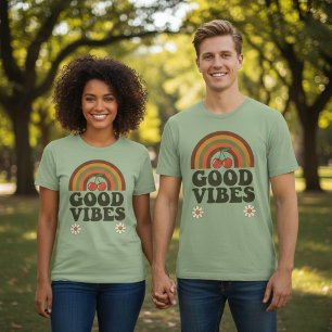 Retro-Gute-Vibes-Kirschblüten-Tri-Blend-T-Shirt Tri-Blend Shirt