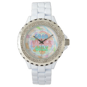 Retro Gute Vibes Only Vintage Farben Armbanduhr