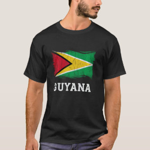Retro Guyana Flag Shirt Vintag Guyana Grunge Gr