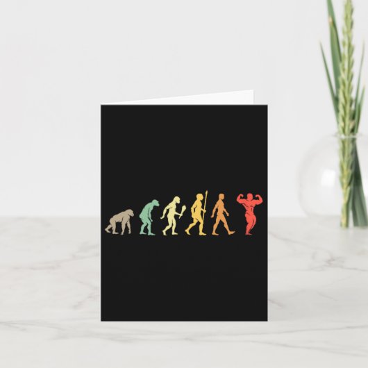 Retro Gym Motivation Geschenk Idee Bodybuilding Karte (Vorderseite)